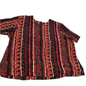 Tribal print blouse size 5x